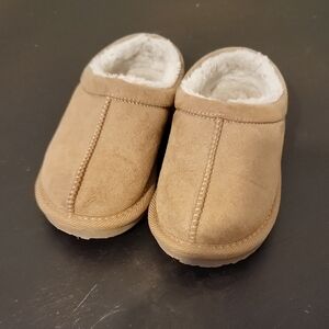 Cozy Tan Kids Slippers